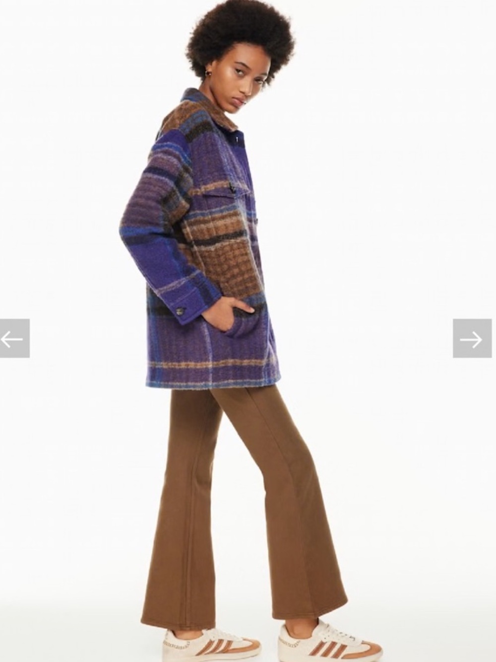 Wilfred Free The Ganna™ Utility Shirt Jacket Purple Blue Brown size Small - Picture 4 of 16